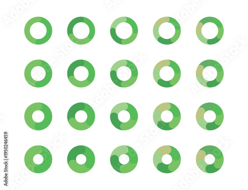 イラスト素材：サイクル図　サイクル矢印　緑　set of recycling icons. recyclable icon set