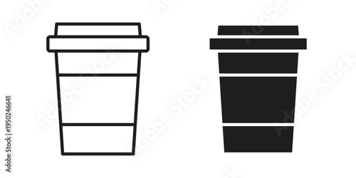 Togo Cup icon line vector illustration in solid color design