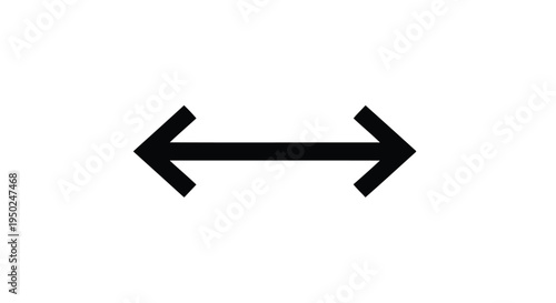 Two black arrows pointing in opposite directions on a white background