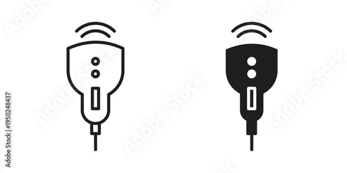 Ultrasound icon line vector illustration in solid color design