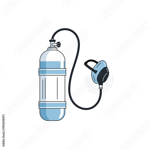 Oxygen Tank and Mask for Medical or Diving Use