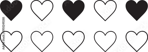 Isolated Love Heart Icon Design, love heart icon, romantic heart relationship symbol, social media like reaction concept, romance emotion vector illustration