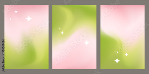 Soft pastel gradient background featuring a smooth blend of fresh green and blush pink tones with subtle glowing sparkles. For social media, banners, posters, and aesthetic creative projects.