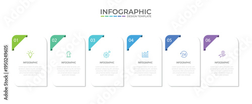 Vector Infographic design with icons and 6 options or steps. Infographics for business concept. Can be used for presentations banner, workflow layout, process diagram, flow chart, info graph