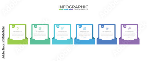 Vector Infographic design with icons and 6 options or steps. Infographics for business concept. Can be used for presentations banner, workflow layout, process diagram, flow chart, info graph
