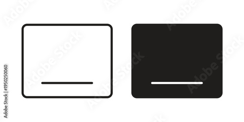Window Minimize icon line vector illustration in solid color design