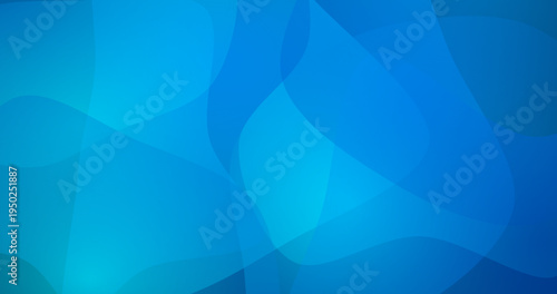 Abstract flowing translucent shapes soft blue and cyan gradient background