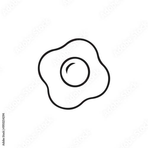 fried egg on a white background