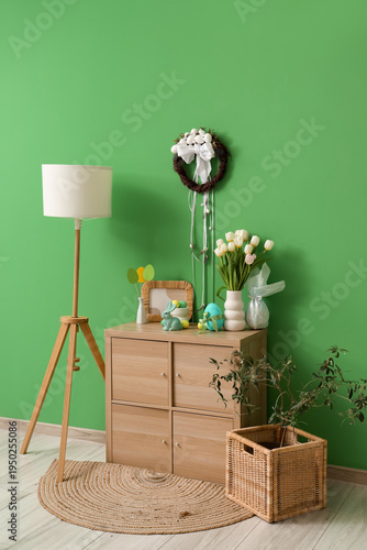 Easter home interior with g...
