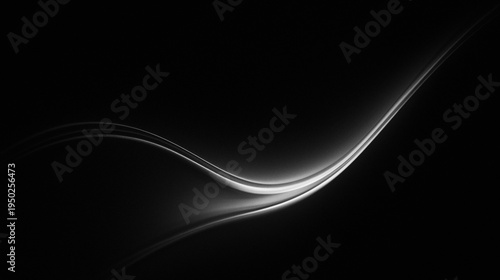 The black background with fine folds in the image creates the illusion of fabric falling or blowing dynamically in the wind.