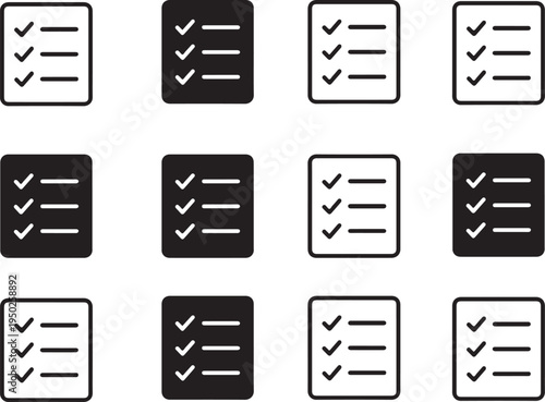 Isolated To Do List Checklist Icon Design, to do list checklist icon, task management checklist symbol, productivity planning organization concept, workflow reminder vector illustration