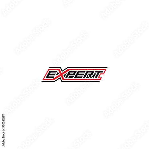 Expert dynamic modern text, logotype design.