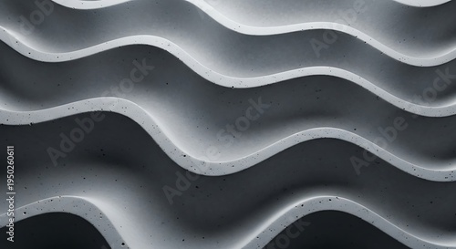 Abstract Waves - A Minimalist Architectural Design in Gray.