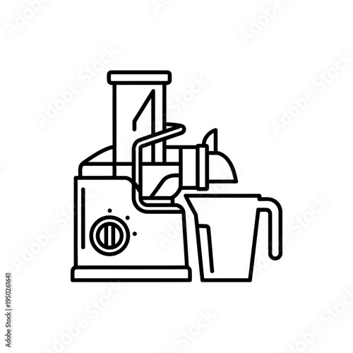 Juice machine vector line icon. juicer kitchen appliance outline black symbol
