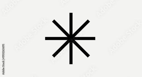 Simple Asterisk or Multiplication Symbol in bright studio