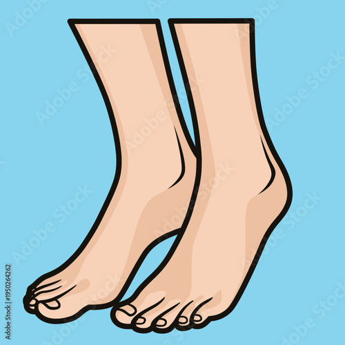 The legs are on tiptoes, stretching and doing a little exercise, hoping to increase height