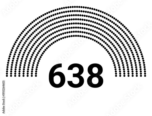 Hemicycle 638 seats - 8 rows