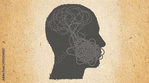 Abstract Grainy Art Representing Aphasia and Language Processing Difficulties