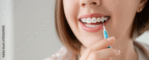 Young woman with dental bra...