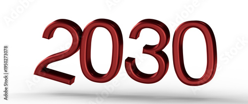 Bold red 2030 text on white...