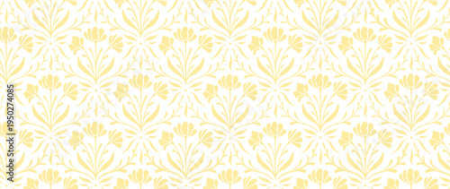 Vector seamless background. Minimalistic abstract floral pattern. Modern print on light background. Perfect for textile design, screensavers, covers, cards, invitations and posters.