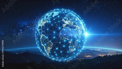 Global Network: Illustrating Worldwide Connectivity and Communication Technology