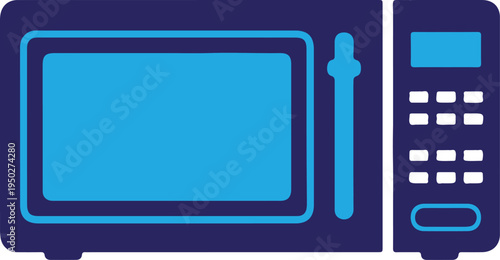 Silhouette of microwave oven isolated on transparent background