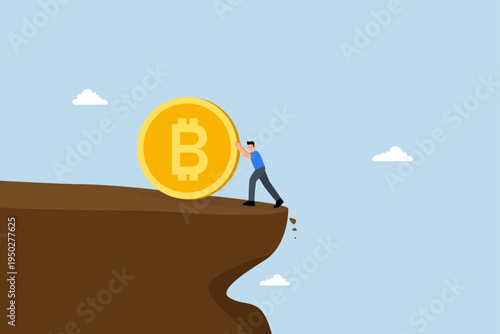 Pushing Bitcoin prevent from price falling down, Businessman investor supports Bitcoin to prevent it from plummeting off the edge