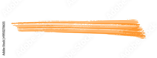Broad Horizontal Orange Paint Stripe with Gritty Brush Texture for Modern Web Banner Background.