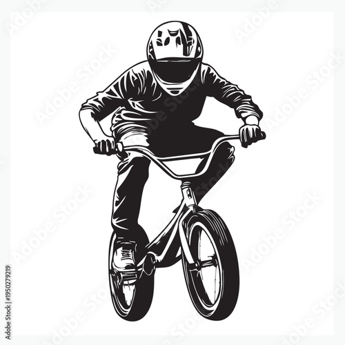man riding a bike