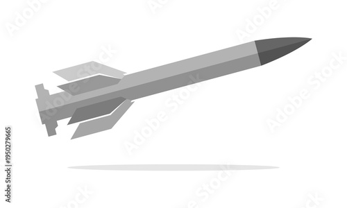 Missile rocket illustration design vector