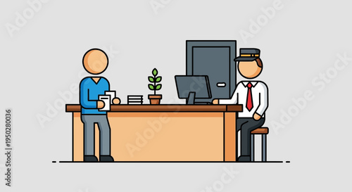 Businessman discusses tax on a busy day with accountant in office