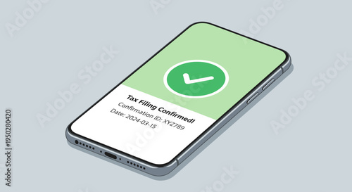 Tax filing completed on a busy day with a smartphone
