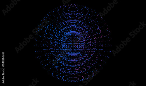 Dot ai global 3d wireframe sphere for abstract design element. Network technology big data background with copy space for digital cyber banner concept. 