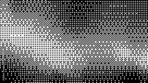 Bitmap halftone texture shows pixelated gradient gradation with dither effect. Retro y2k game computer tech techno vibe.