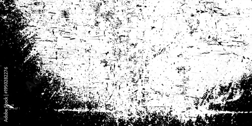 Black White Grunge Texture Background With Scratches Distressed Vintage Rough Surface And Noise
