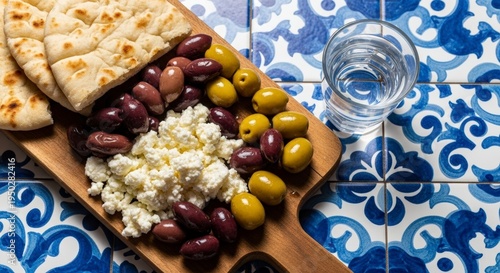 Greek cuisine with olives feta cheese.