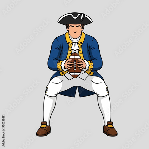Patriot Holding American Football, Historical Sports Concept