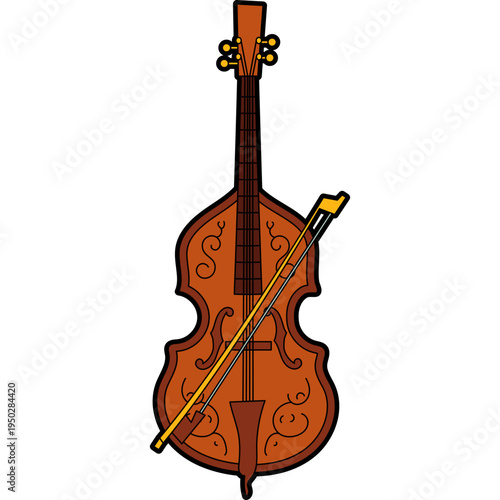 Double Bass Musical Instrument Vector
