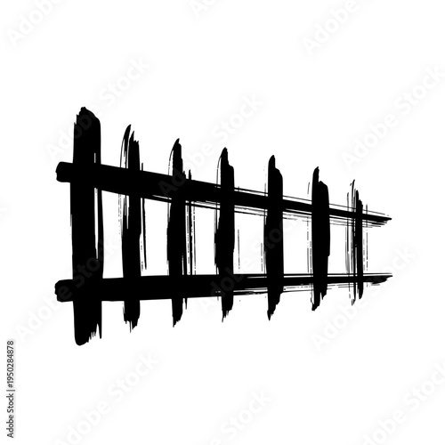 Abstract black wooden fence in minimalist style  