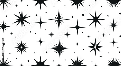 Sparkle starburst vector set with shining stars, twinkle bursts, and decorative light effects isolated on light background for magic and celebration design