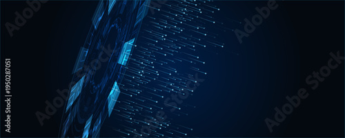 Dark blue with noise for modern technology background design.