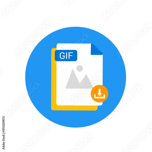 GIF Document File Download Icon