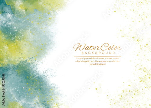 Blurry album cover with colorful watercolor design