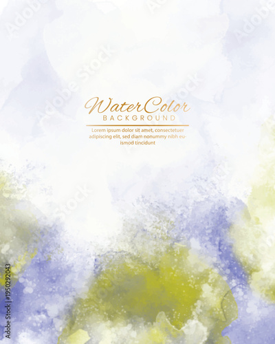 Blurry floral design with text overlay on white background