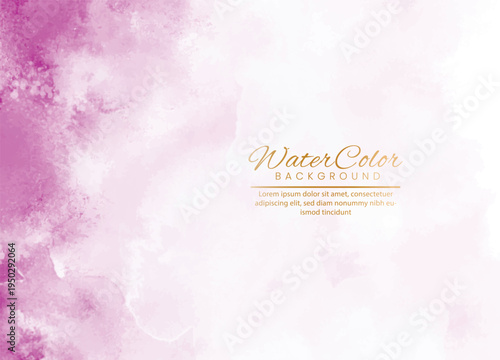 Blurry pink and white background with gold text overlay