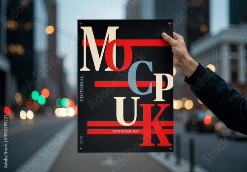 Flyer Poster Mockup In Hand