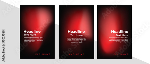 Abstract Red Gradient Cover Template