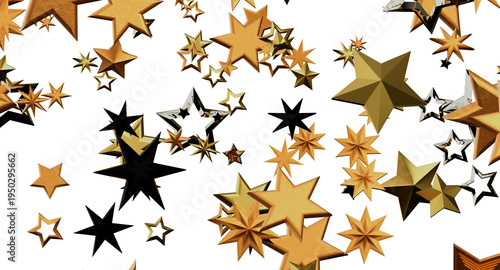 Starry background with gold...