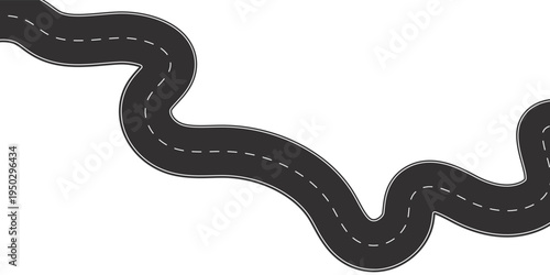  Seamless Road Marking on a White. Top View. Straight Highway